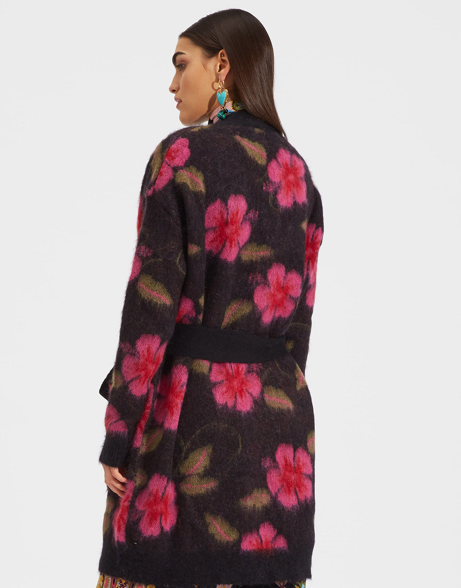 LaDoubleJ Cardigan Coat Hawaiian Flower PUL0019KNI012HAW0001