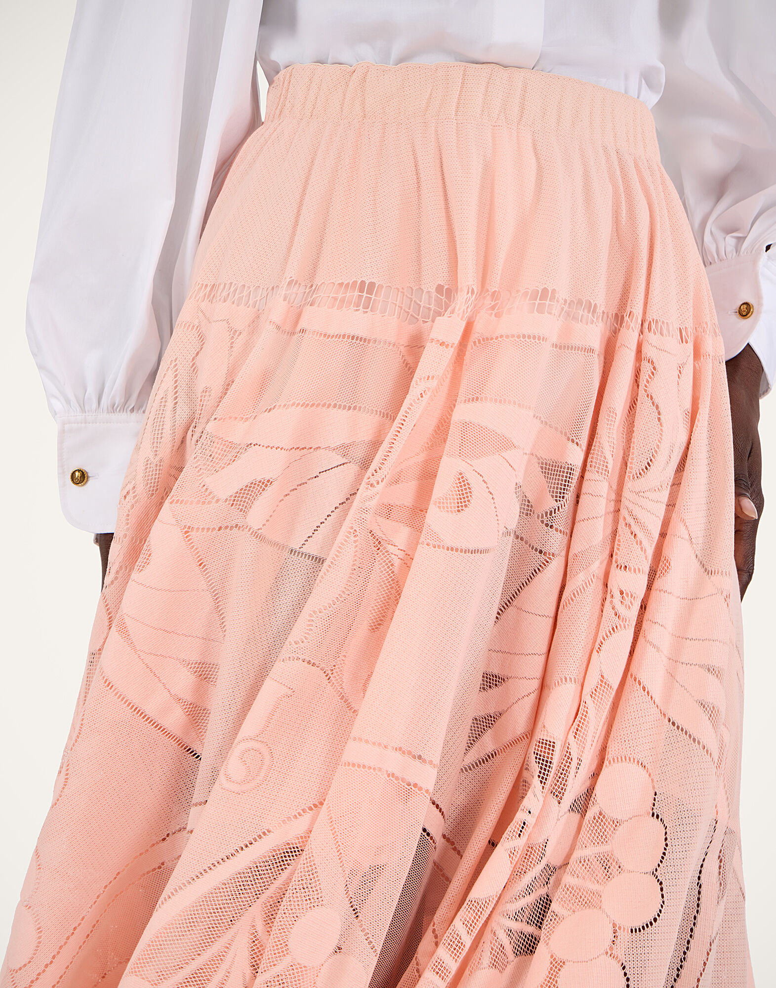 La DoubleJ Duchess Skirt Solid Pale Pink SKI0146LAC010SOLIDPI02