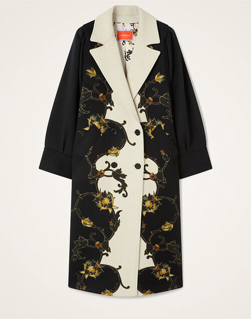 La DoubleJ Victoria Coat Buttercup Plac&eacute;e Black JAC0207PLA003BTC03BL01