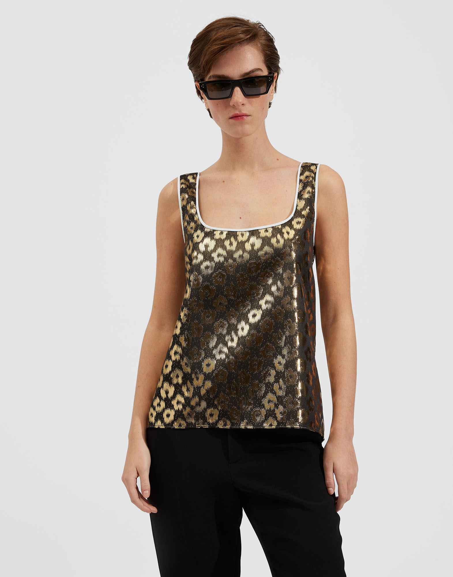 La DoubleJ Twirl Top Leopard Chine' TOP0085JAC041LEC0001