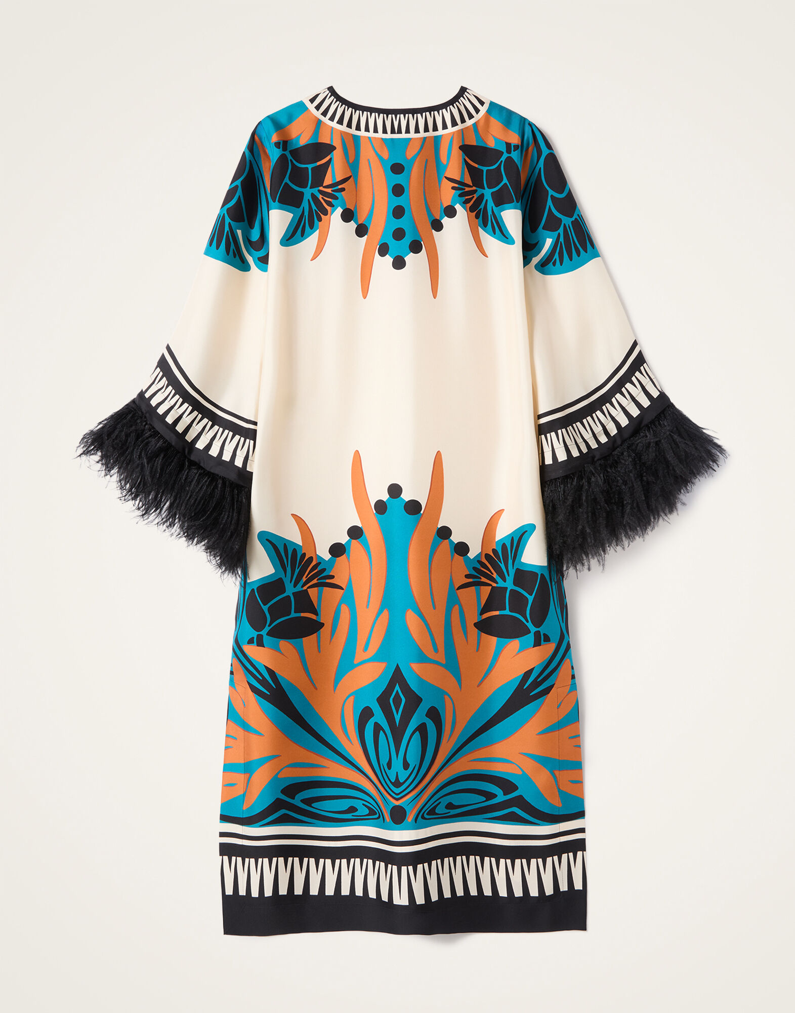 La DoubleJ The Kaftan Florence Plac&eacute;e Ivory DRE0871SIL006FLO02WH04