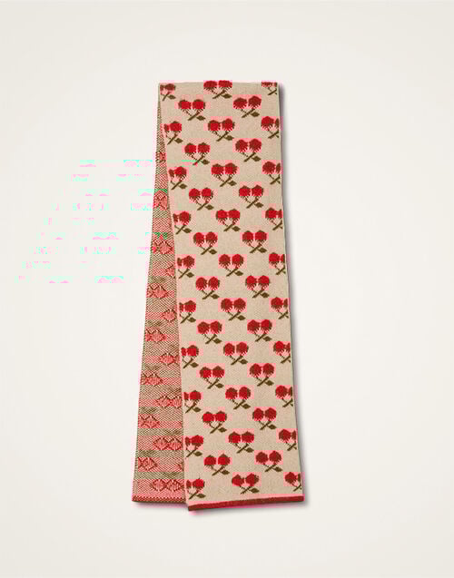 La DoubleJ Cherry Scarf La DoubleJ Cherry Scarf Off White SCA0041KNI092VA200WH05