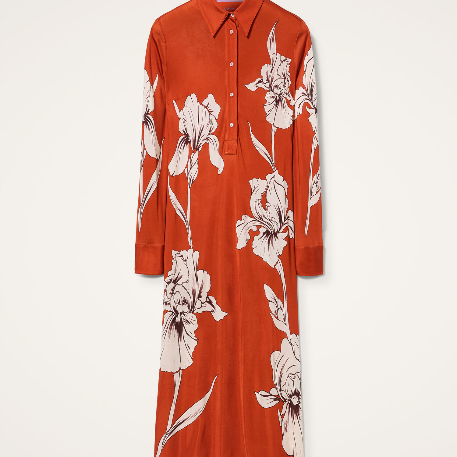 La Doublej Perry Street Dress In Iris Placée Dark Orange