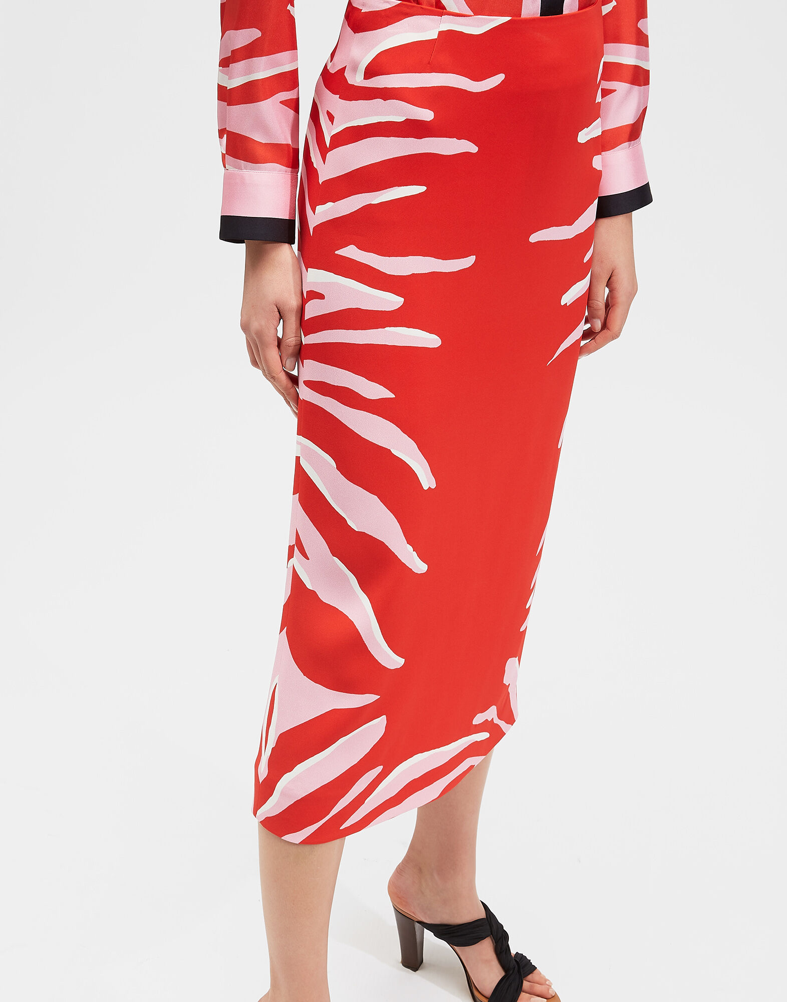 La DoubleJ Pencil Skirt Zebra Plac&eacute;e SKI0011VIS006ZEB0002