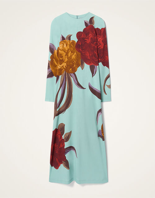 La DoubleJ Long Sleeve Swing Dress Peony Placée Light Blue DRE0231VIS001PEO06BU01