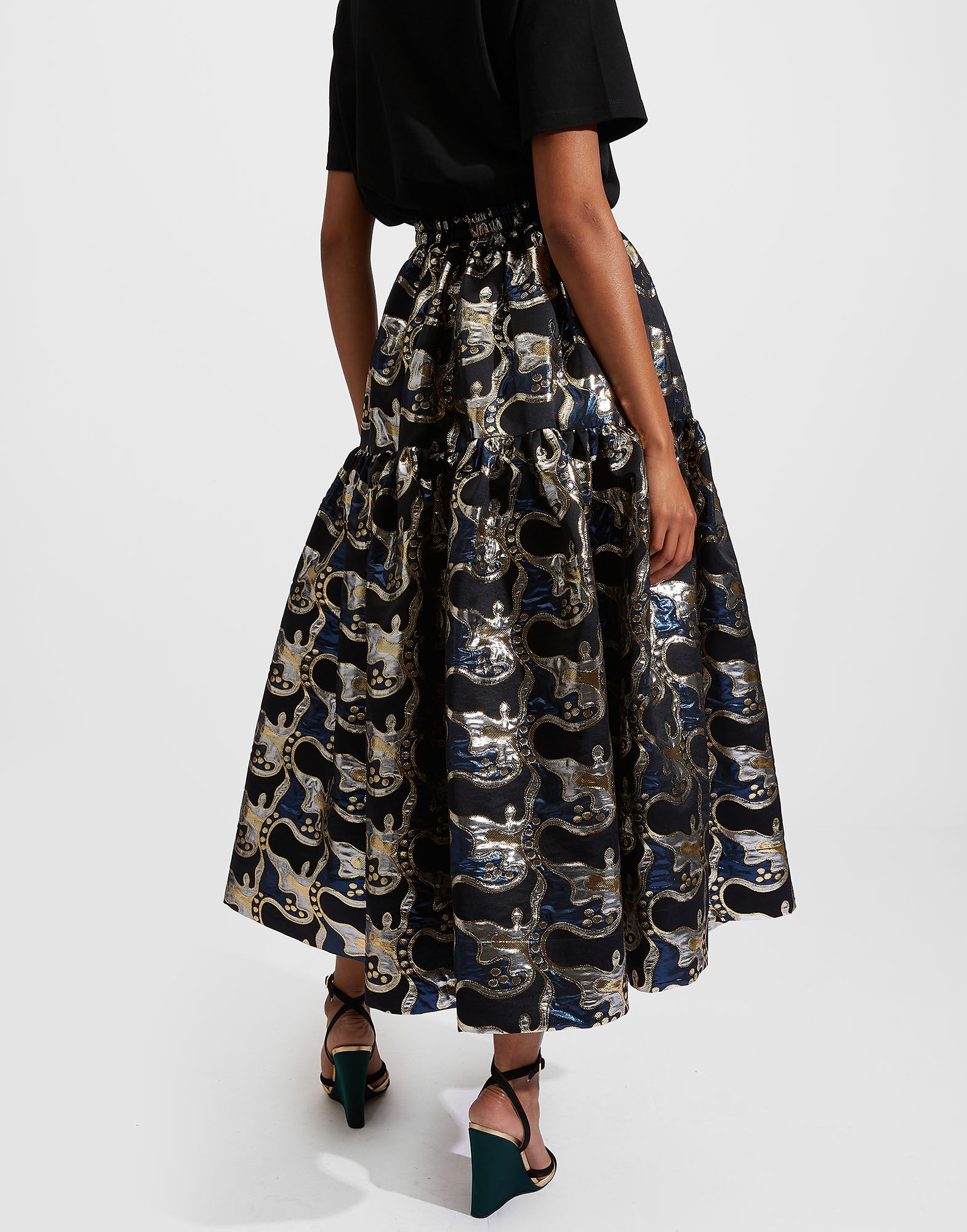 La DoubleJ Oscar Skirt Spritz Blu SKI0012JAC040SPR0002