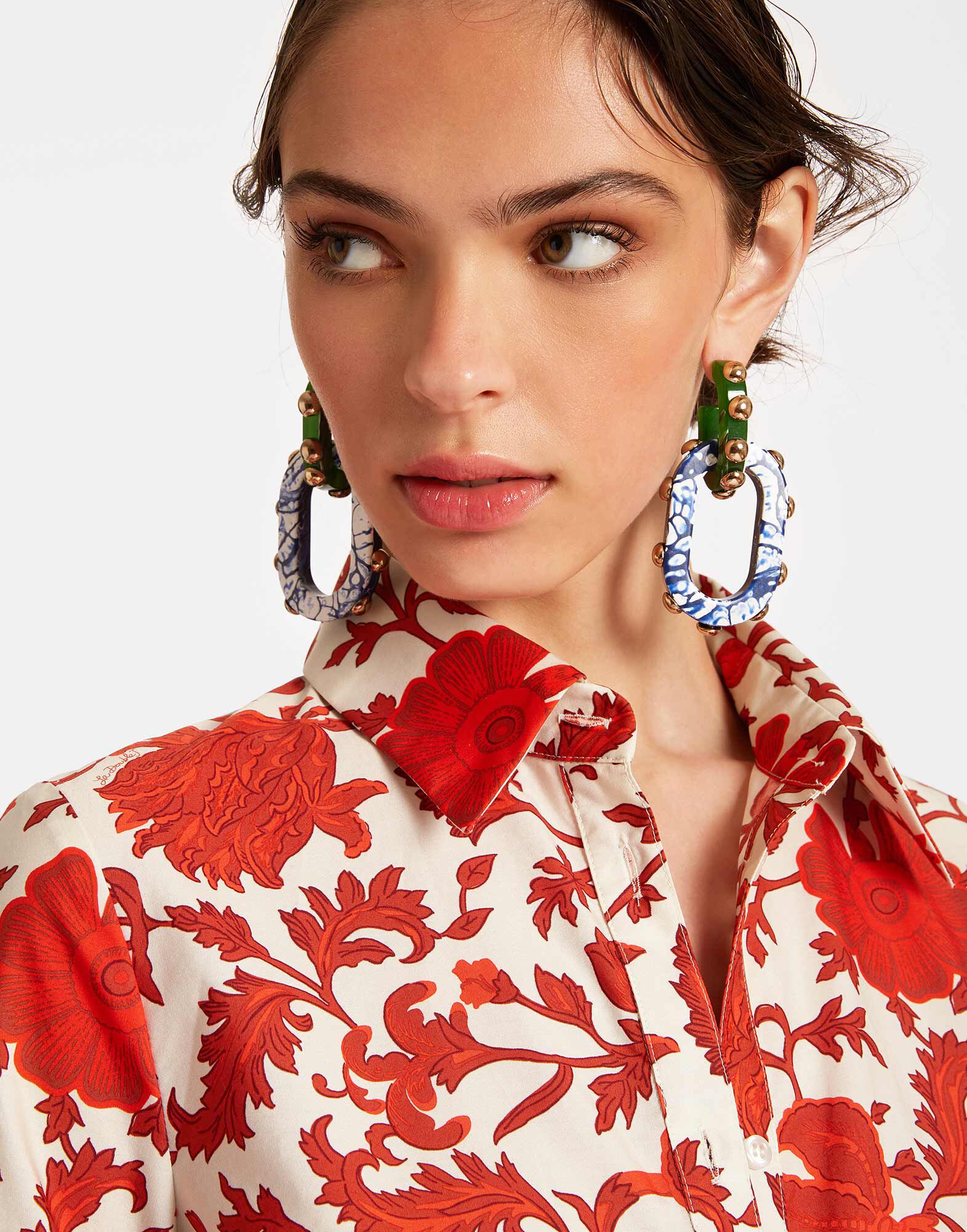 Choux Dress in Dragonflower Red for Women | La DoubleJ