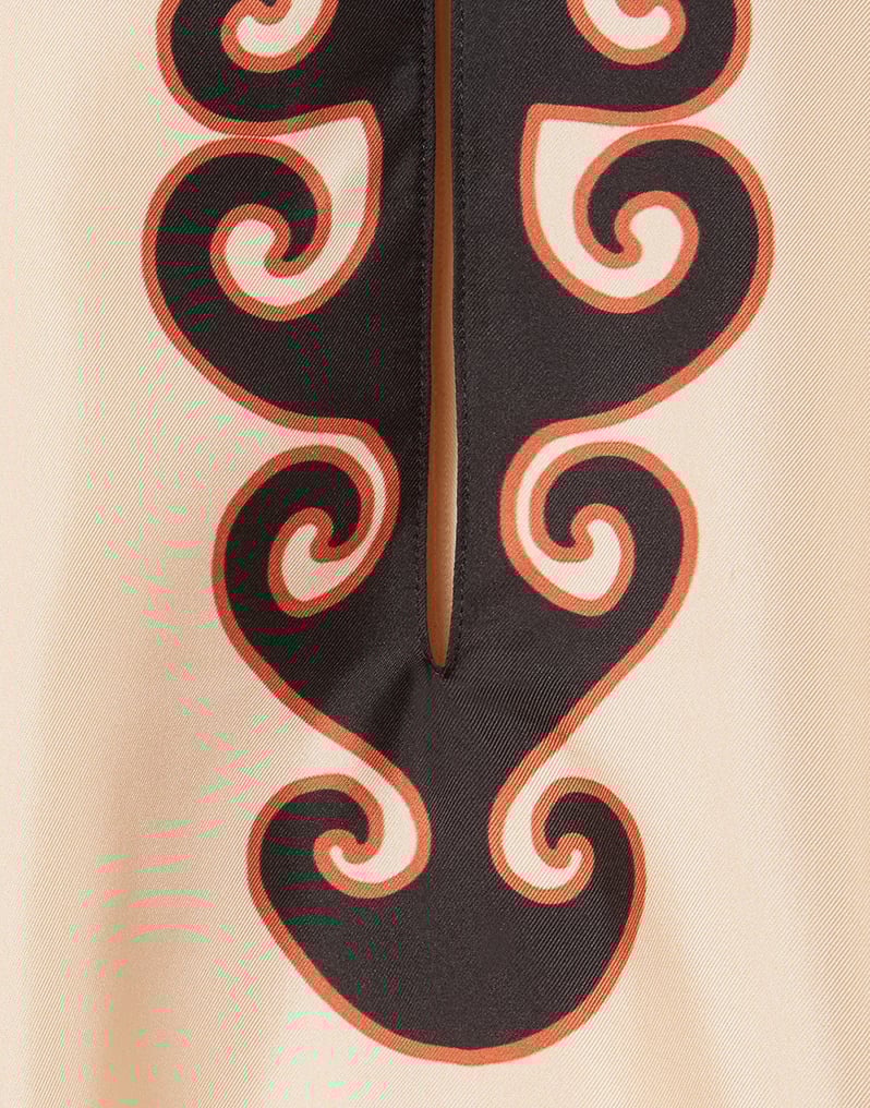 La DoubleJ Malibu Mini Dress La DoubleJ Malibu Mini Dress Pacific Placée Dark Orange DRE0844SIL001PCF03OR03