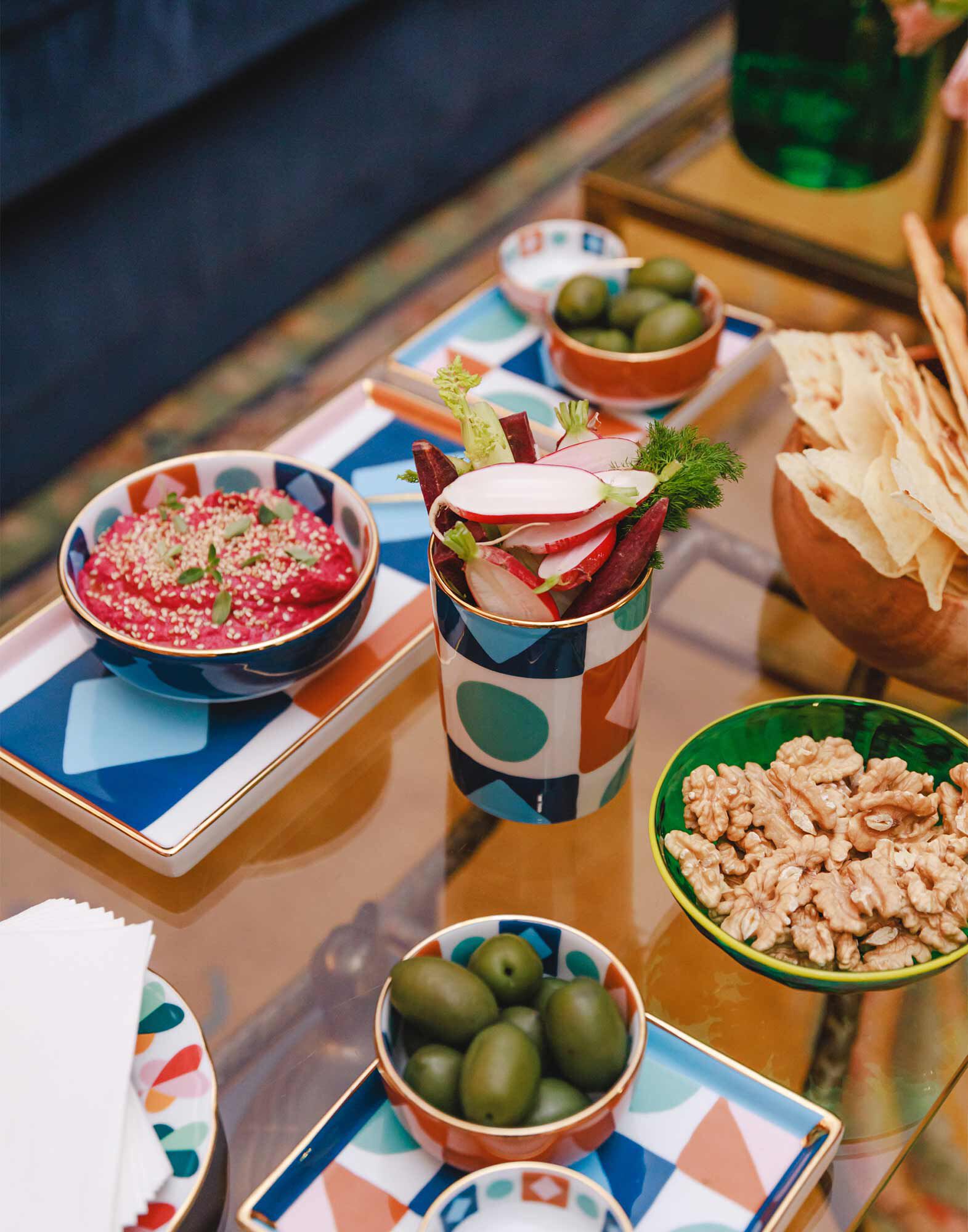 La DoubleJ Tray Diamond Dots DIS0046CER001CHA0004