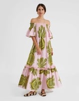 La DoubleJ Capalbio Dress La DoubleJ Capalbio Dress Big Pineapple Pink DRE0320COT039PNP01PI01