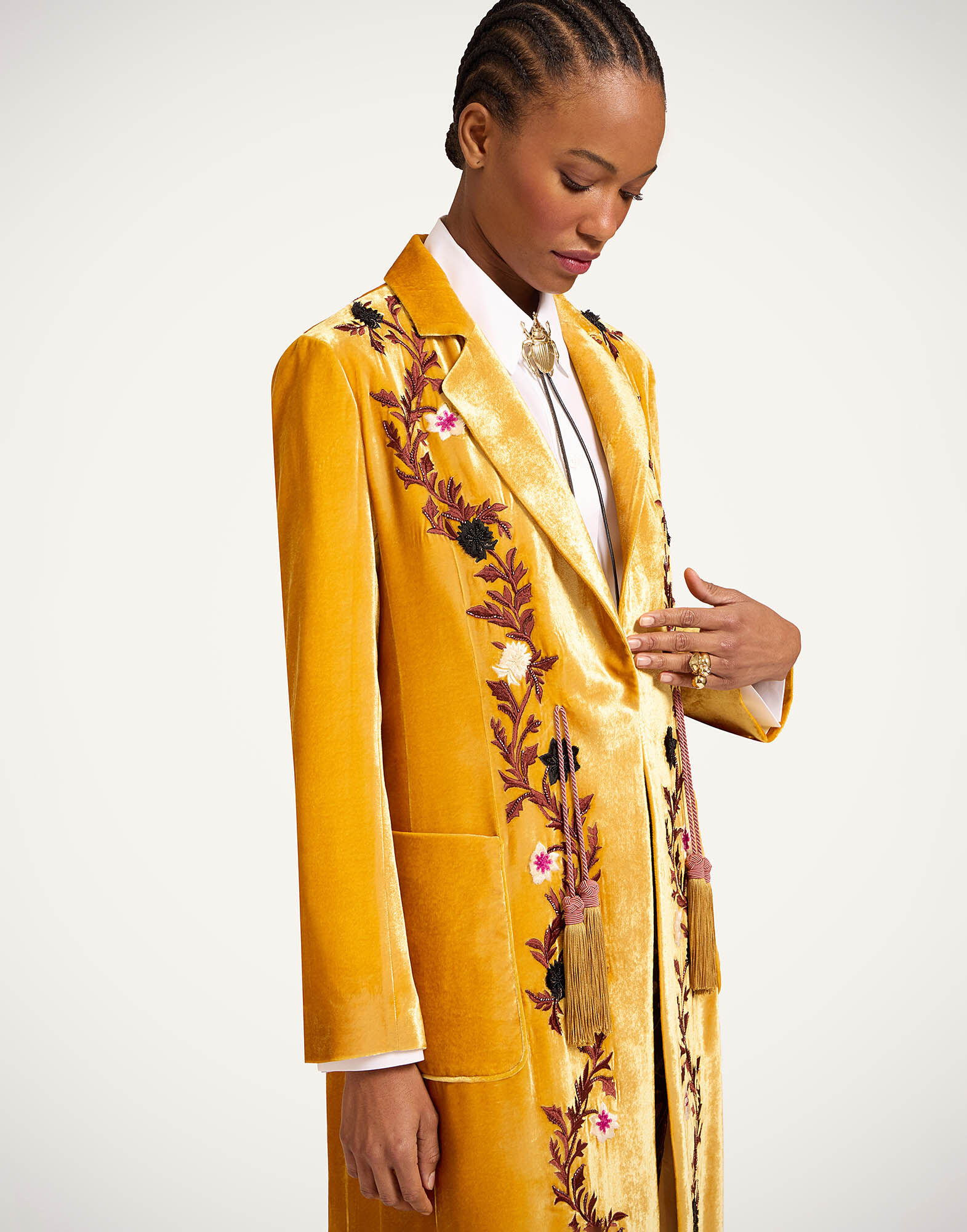 La DoubleJ Duster Coat Solid Yellow JAC0181VEL019SOLIDYE02