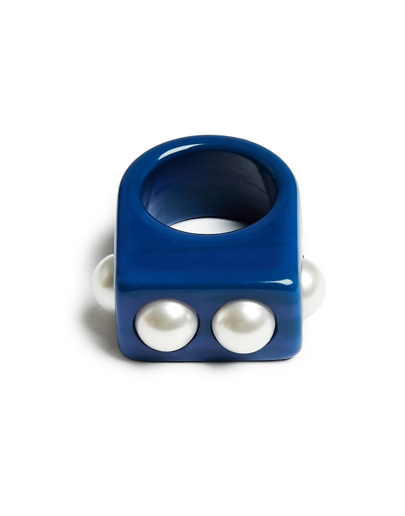 La DoubleJ Nefertiti Ring La DoubleJ Nefertiti Ring Solid Royal Blue RIN0007POL007SOLIDBU09