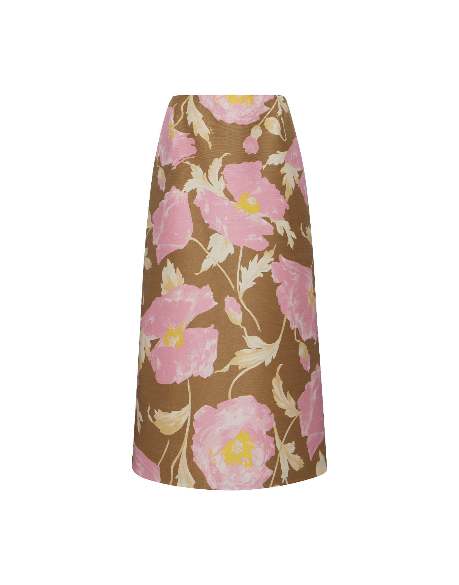 Khaki fitted pencil skirt shop