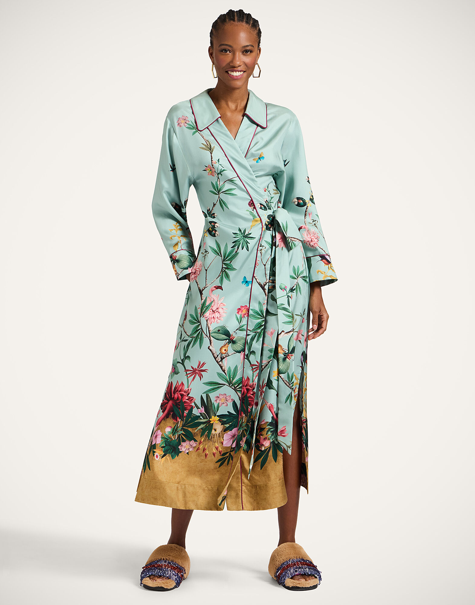 Midnight Dress Zooflora Placée Light Blue Elegante da Donna | La