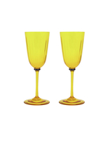 La DoubleJ Wine Glasses Set Of 2 Yellow GLA0020MUR001YEL0001