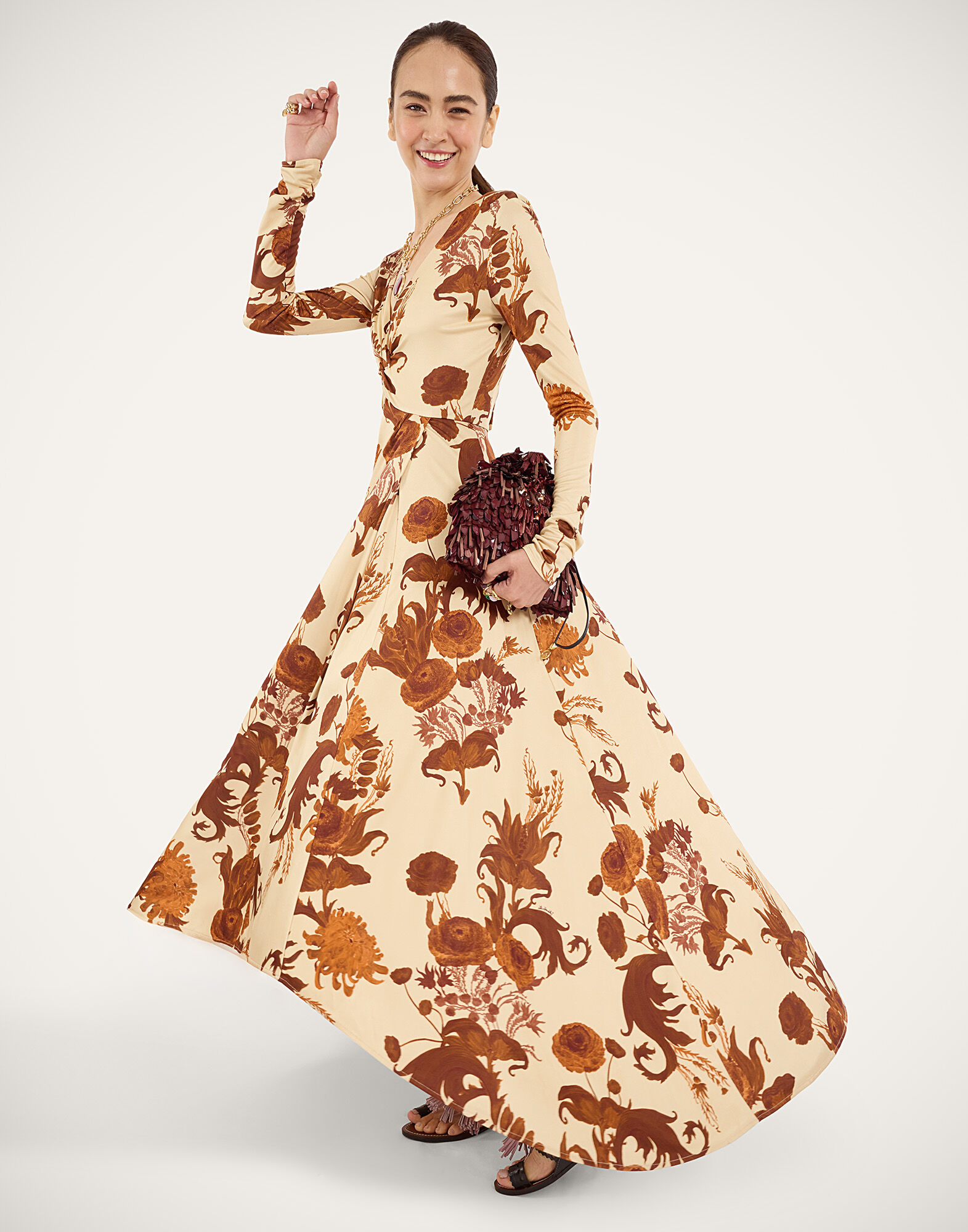 La DoubleJ Foxy Dress Coven Buttercream DRE1120JER082COV01WH09
