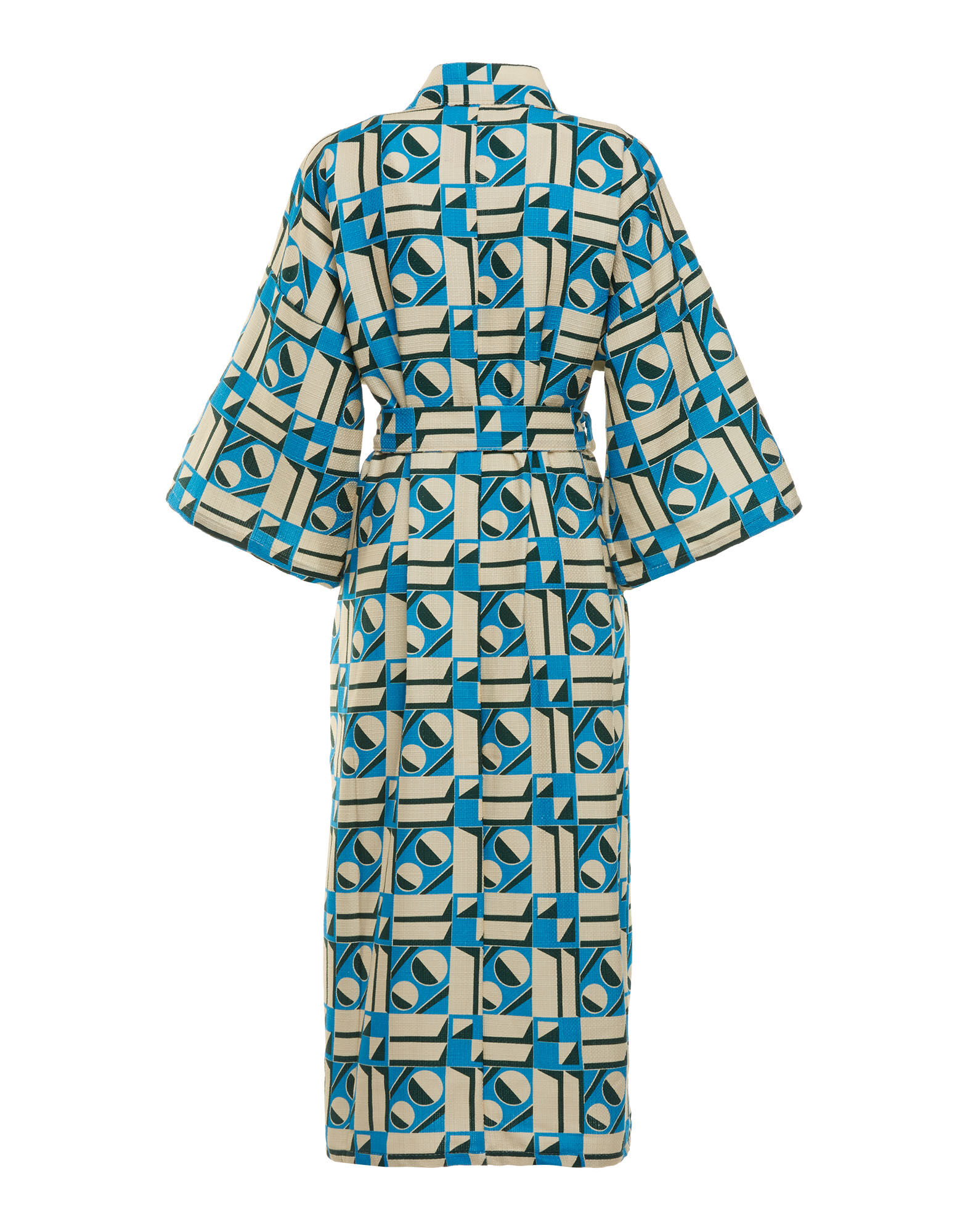 La DoubleJ Unisex Big Robe Geometrico Blu JAC0035COT024GEO0006