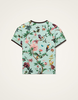 La DoubleJ The Cu-Tee Crop La DoubleJ The Cu-Tee Crop Zooflora Light Blue TSH0068JER076ZOF02BU01