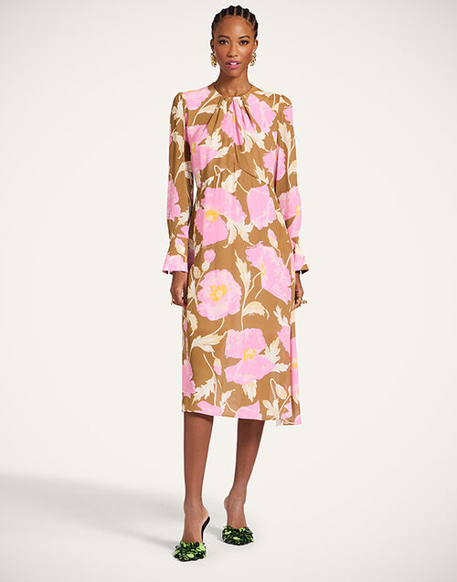 La DoubleJ Eve Midi Dress Sylph Khaki DRE0808VIS019SYL01GR07