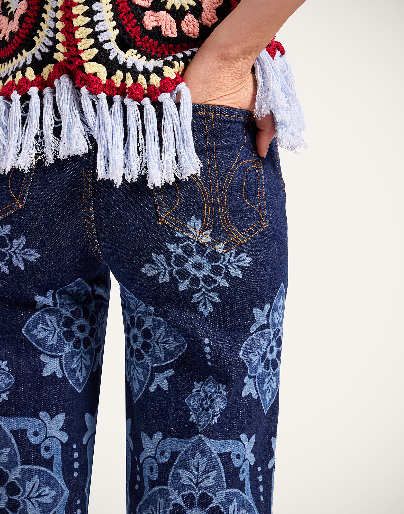 La DoubleJ Flare Jeans Partenope Navy TRO0096DEN002PRT02BU06