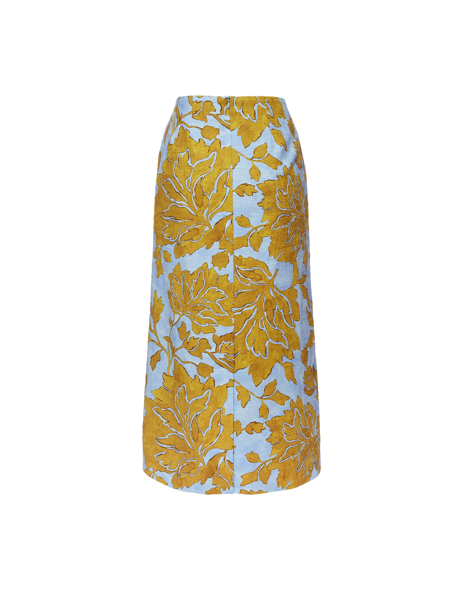 White and yellow pencil skirt discount