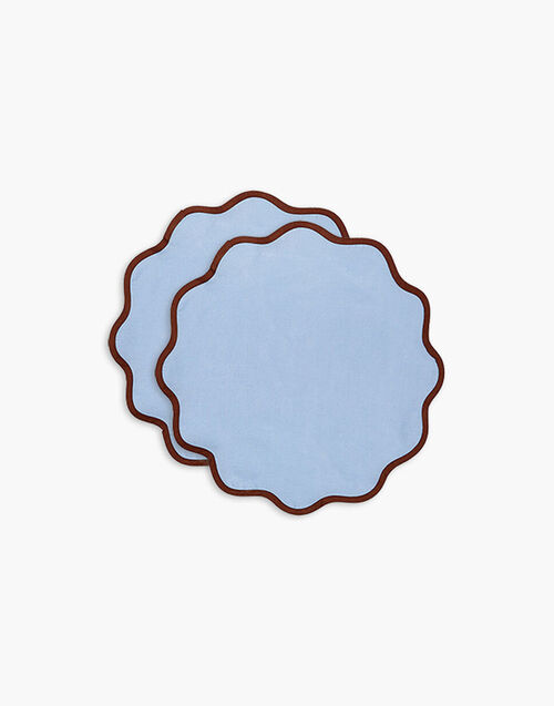 La DoubleJ Cloud Placemat Set Of 2 Rainbow Sky TBM0003LIN006RAI0026