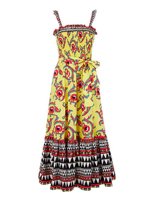 LaDoubleJ Smock Dress LaDoubleJ Smock Dress Cartwheel Giallo DRE0262COT015CRW0004