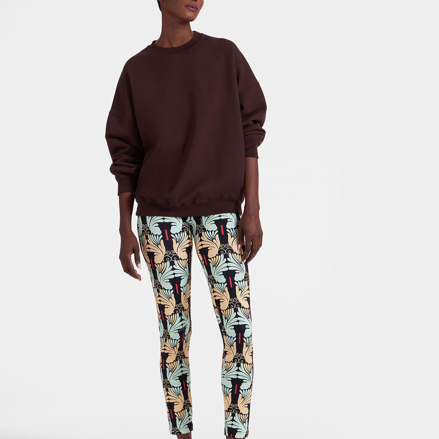 La Doublej Off Court Sweatshirt In Solid Brown