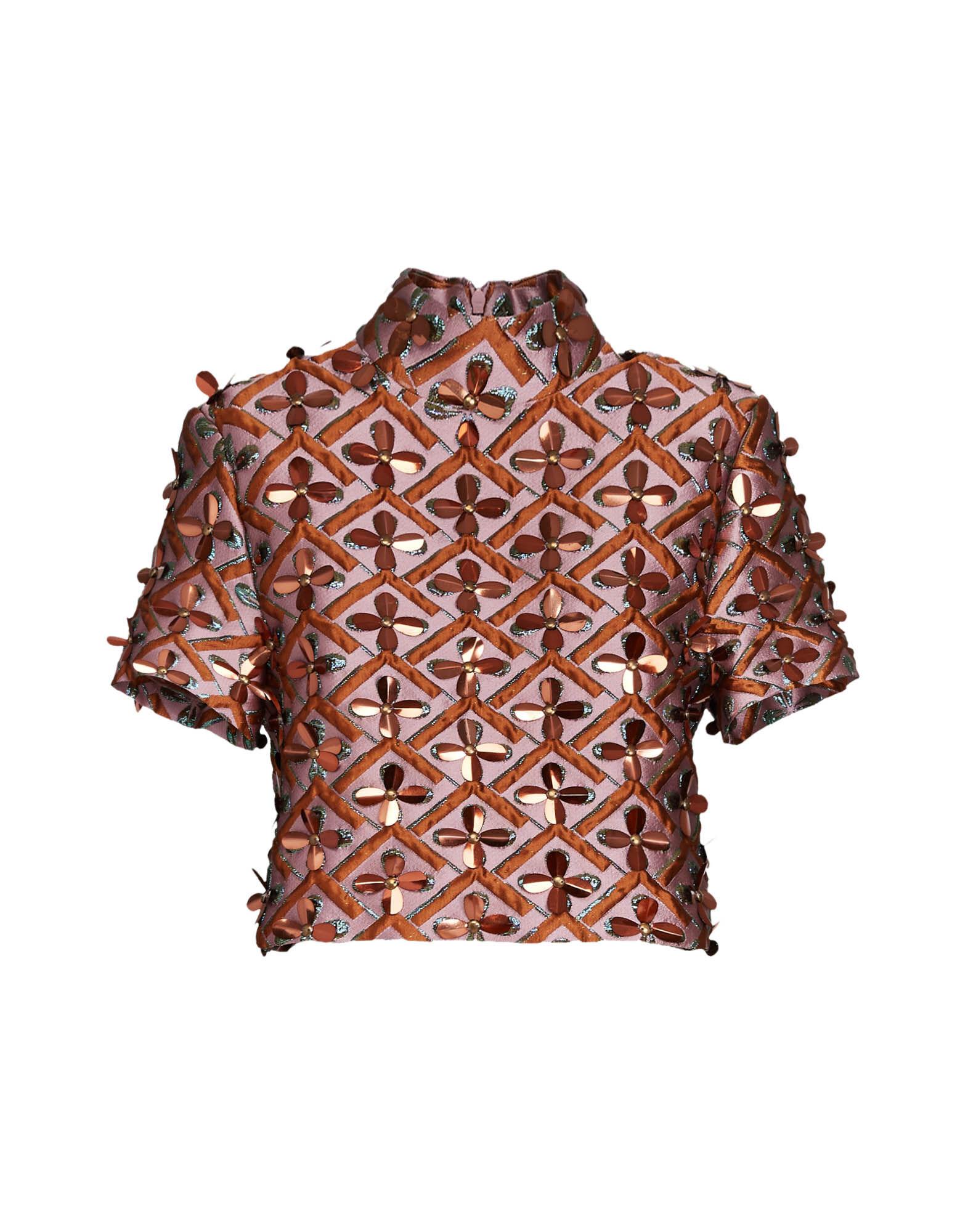 La DoubleJ Juliet Crop Top Embroidered Absinthe TOP0091JAC038ABS0001