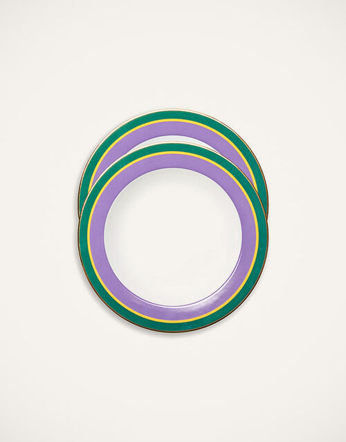 La DoubleJ Soup Plates Set Of 2 La DoubleJ Soup Plates Set Of 2 Rainbow Violet SOU0002CER001RAI07PU01