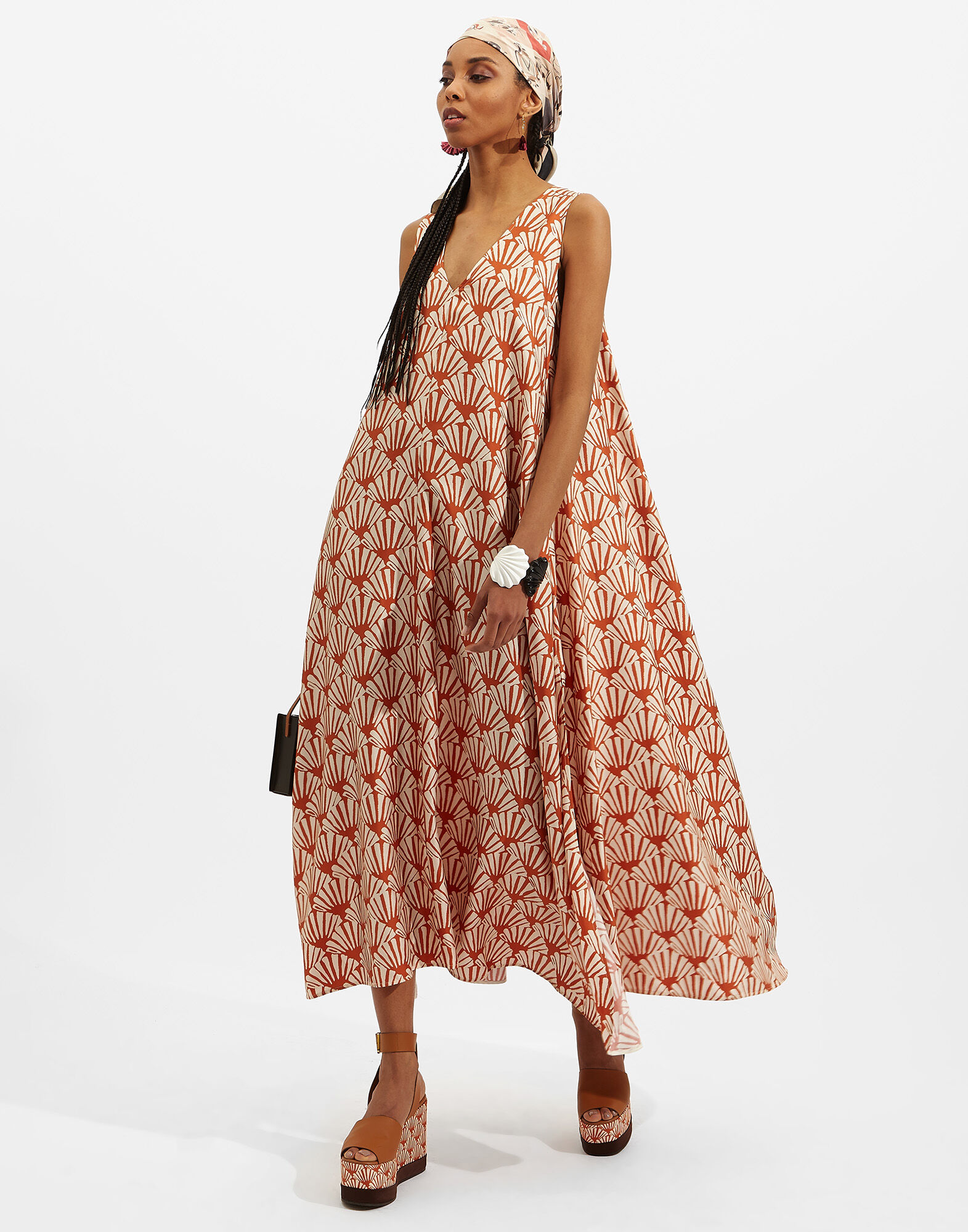 La DoubleJ Tent Dress Ventaglio DRE0242SIL001VEN0001