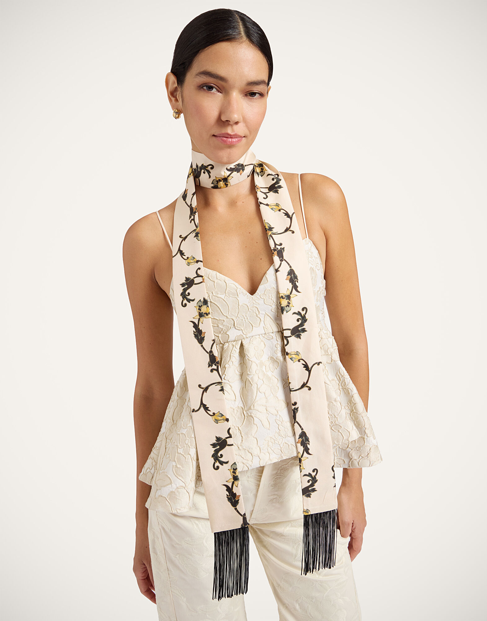 La DoubleJ Skinny Belt Buttercup Micro White BEL0020SIL001BTC02WH01