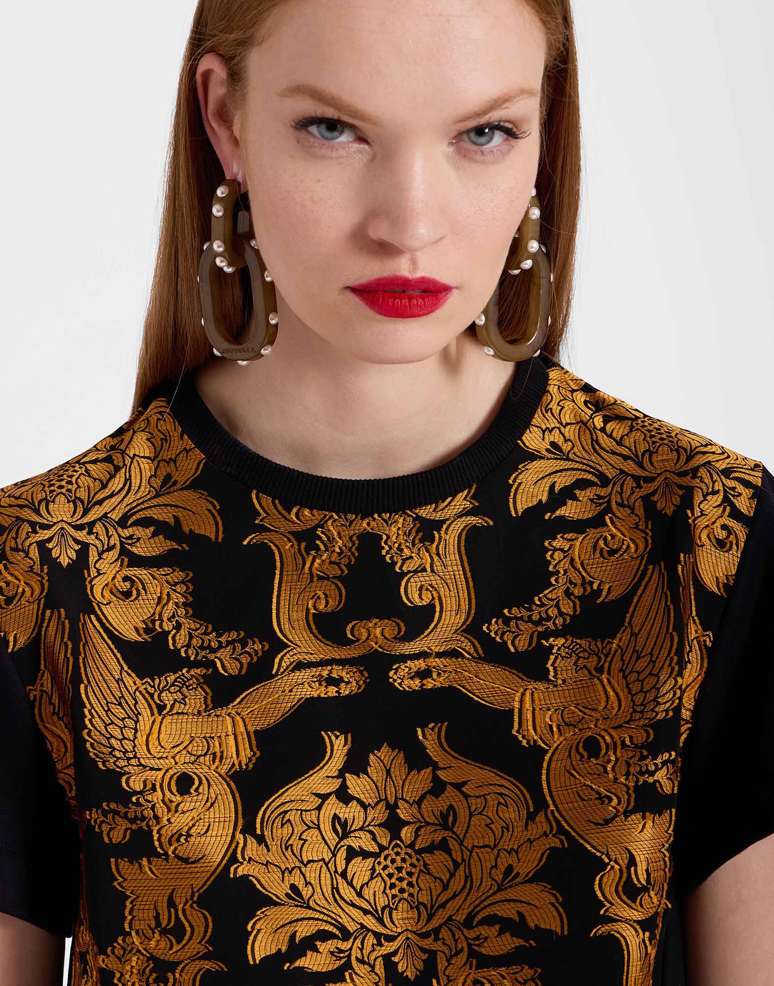 La DoubleJ La Scala Tee Cherubs Black TSH0041JCQ089CRB04BL01
