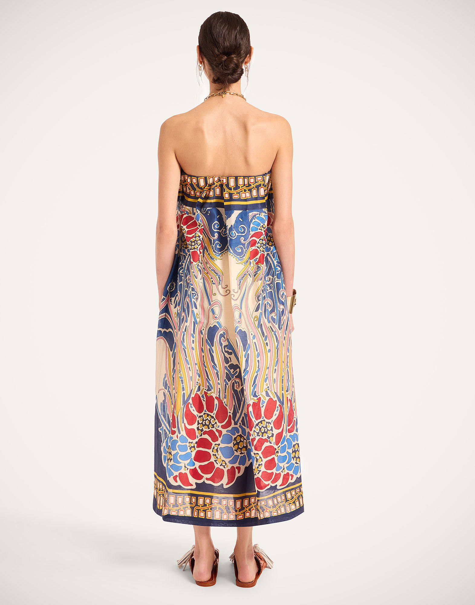 La DoubleJ Filter Dress Lemuria Plac&eacute;e Blue DRE0902LIN010LEM02BU03