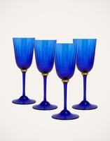 La DoubleJ Wine Glasses Set Of 4 La DoubleJ Wine Glasses Set Of 4 Blue GLA0008MUR001BLU0001