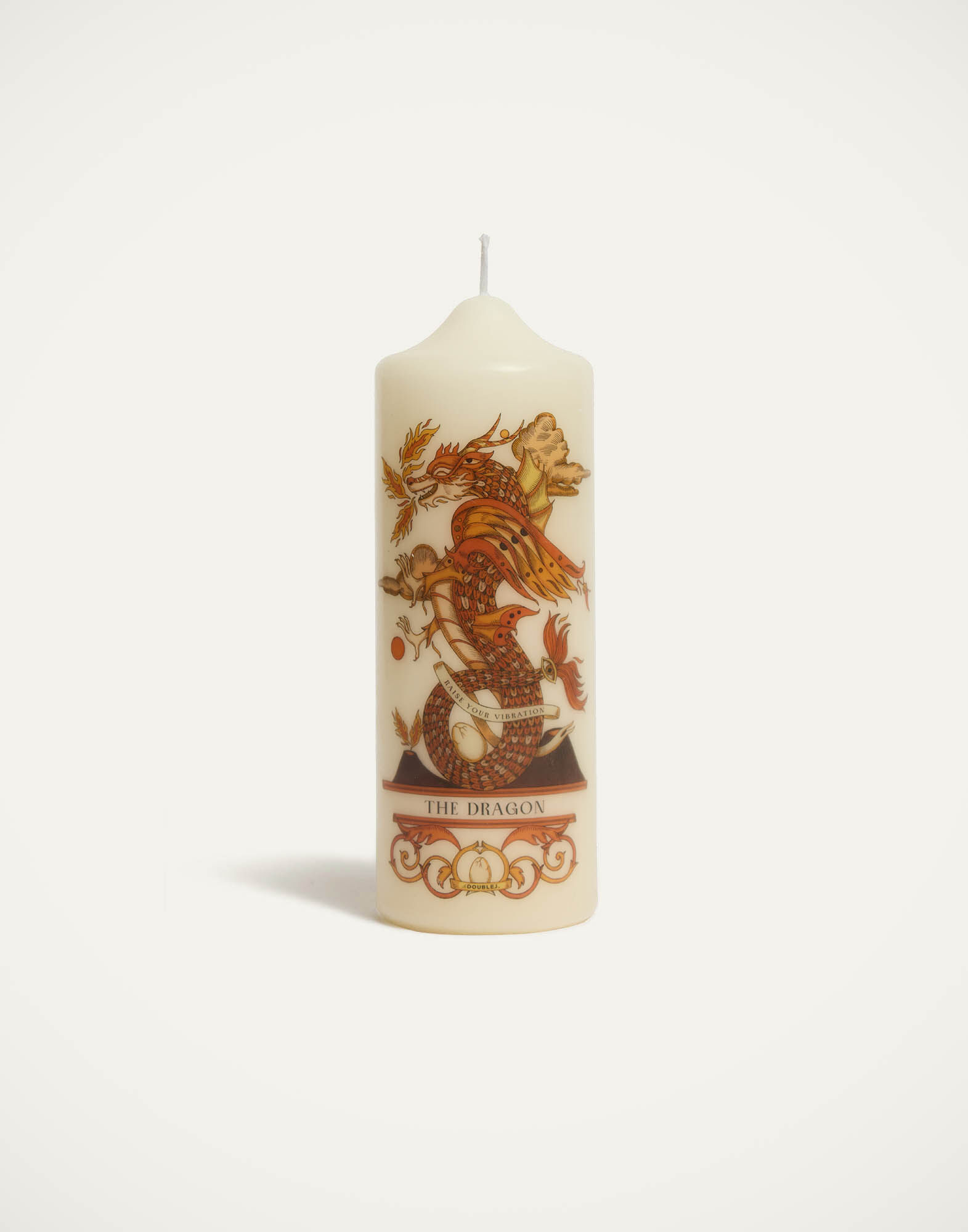 Printed Pillar Candle in The Dragon Multicolor - Homeware | La DoubleJ