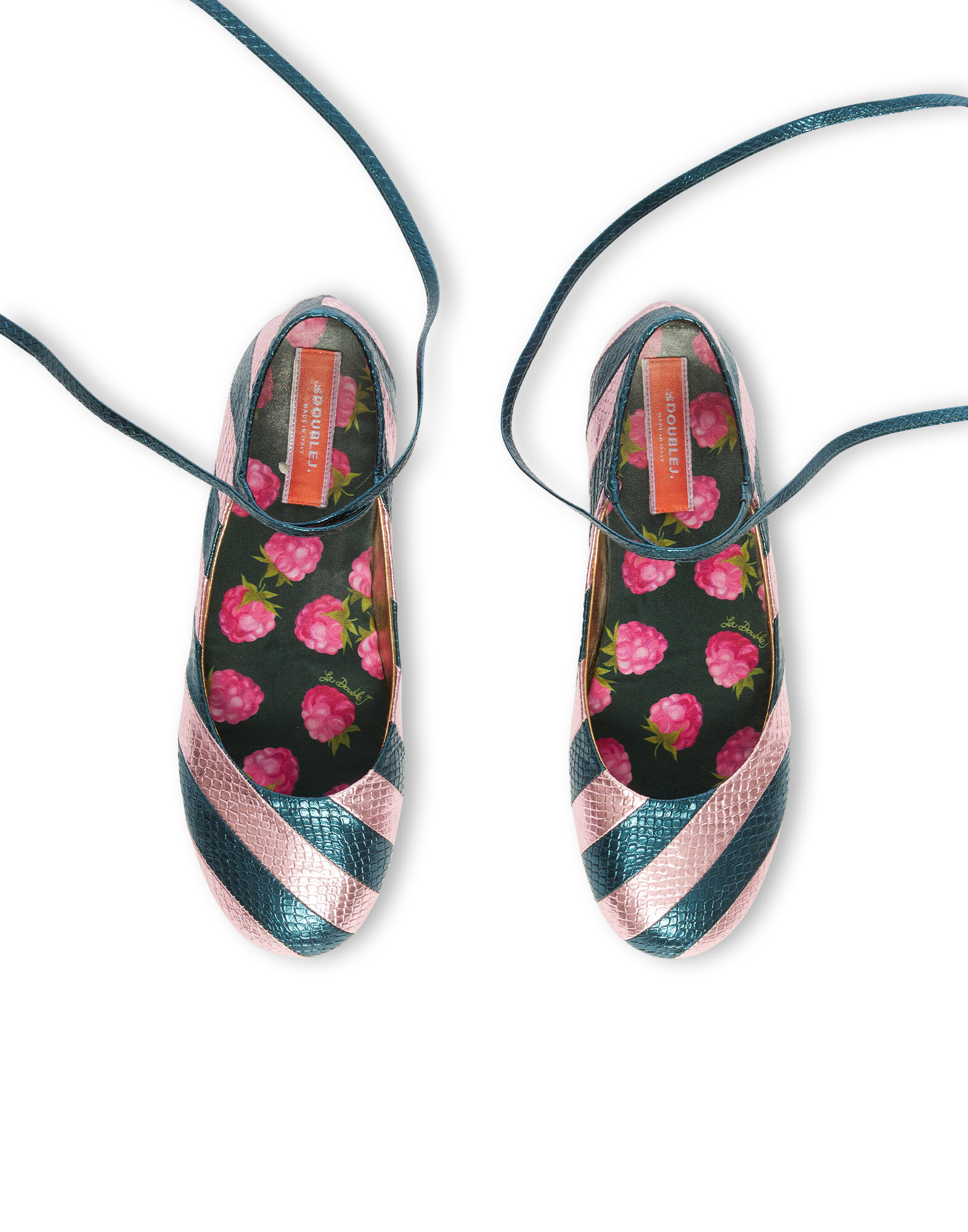 La DoubleJ Ballerina Flats Acquamarine SHO0102PIT001SOLIDBU02