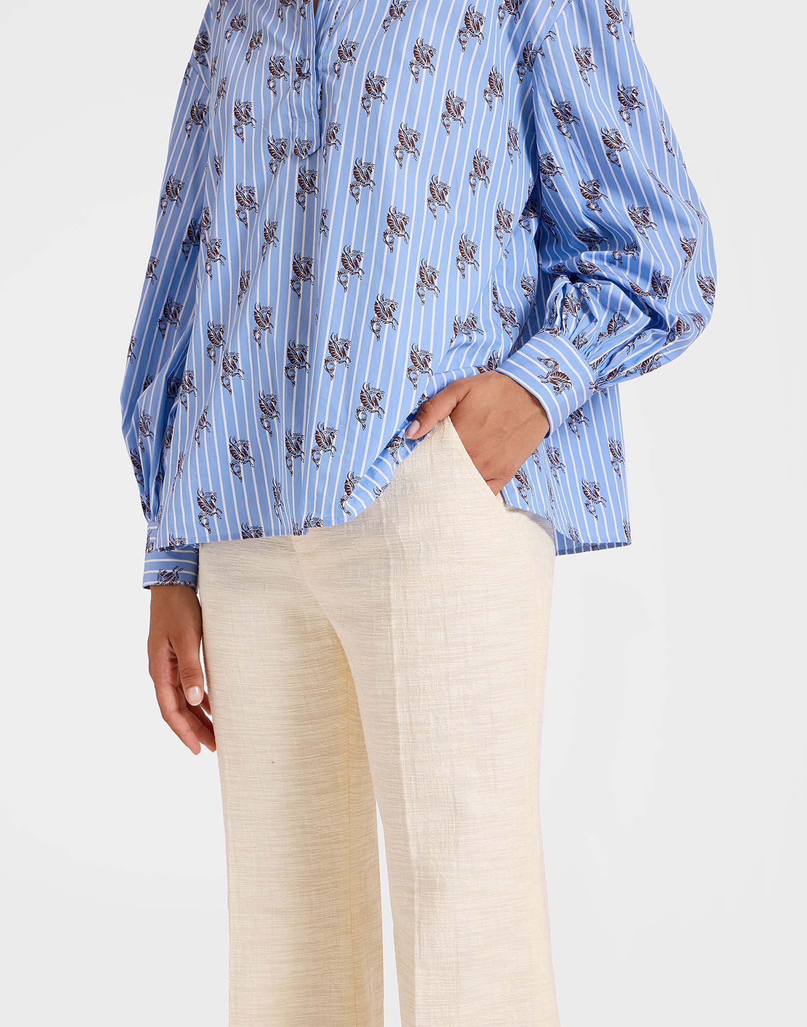 La DoubleJ Hendrix Pants Solid Cream TRO0014COT005SOLIDWH03