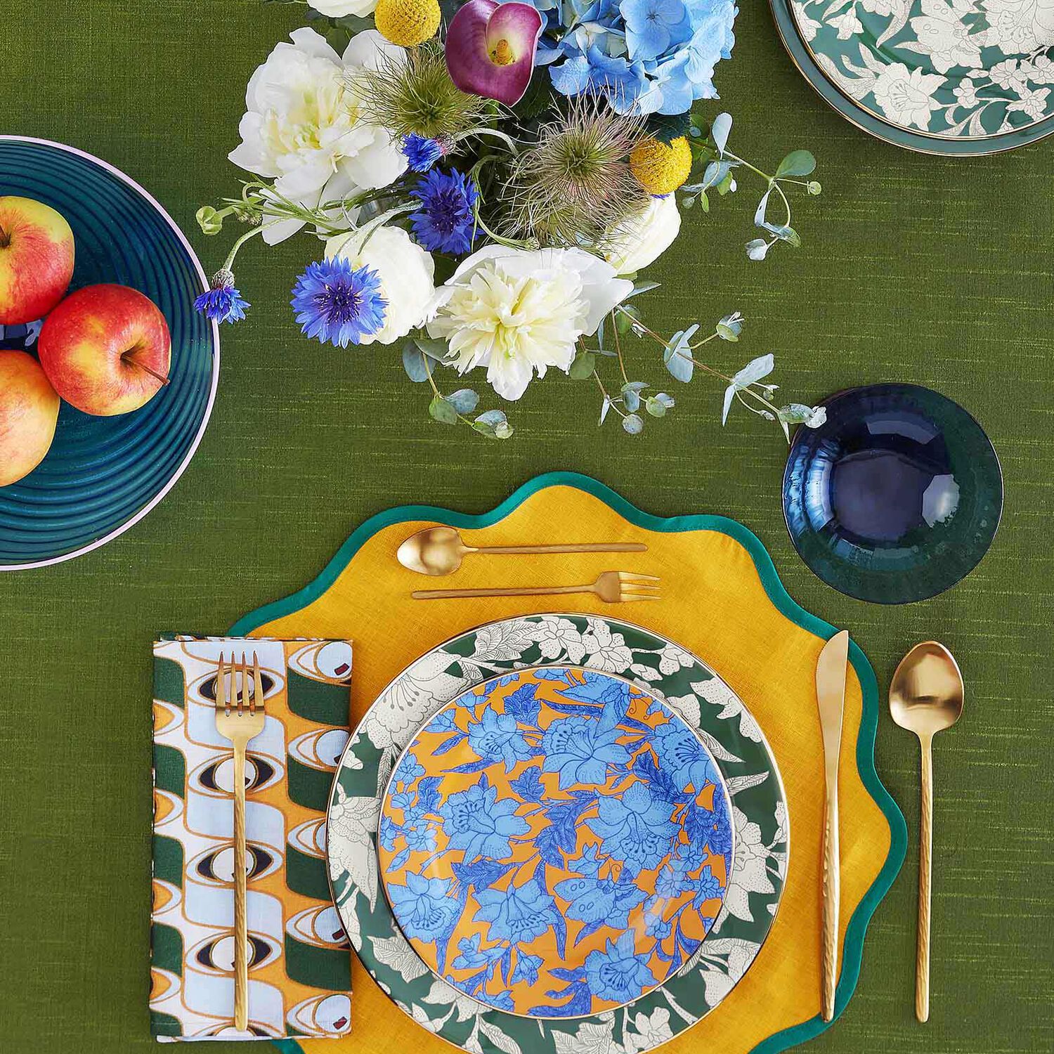  La Doublej Placemats & Runners Women - Cloud Placemat Set Of 2 Rainbow Zafferano One Size 98% Cotton 2% Elastane 