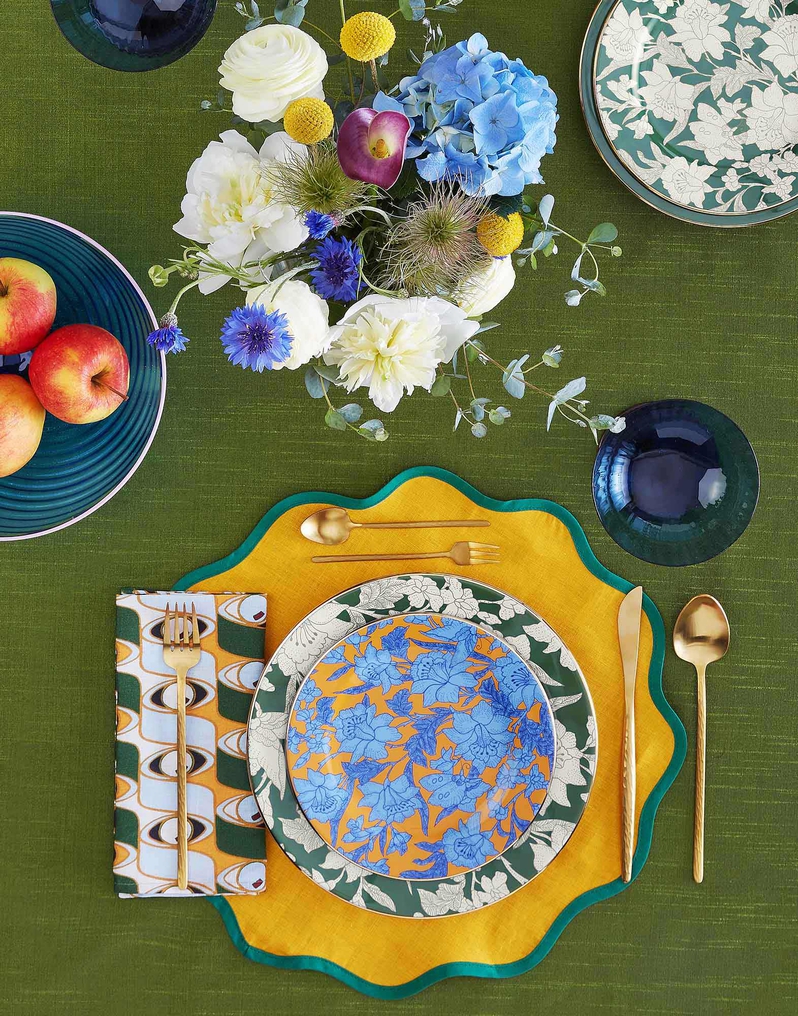 La DoubleJ Cloud Placemat Set of 2 La DoubleJ Cloud Placemat Set of 2 Rainbow Zafferano TBM0003LIN006RAI0021