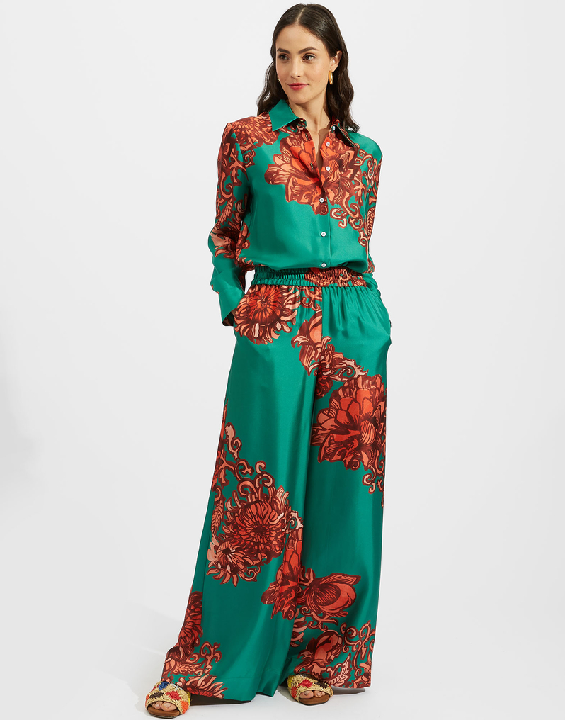 La DoubleJ Boy Shirt La DoubleJ Boy Shirt Anemone Ghirlanda SHI0001SIL001ANE03GR02