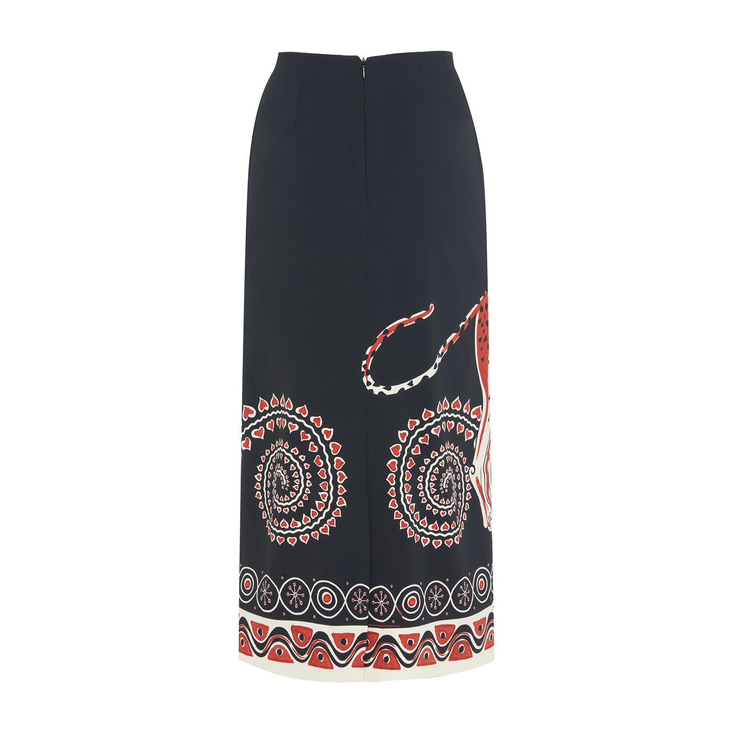 Shop La Doublej Pencil Skirt In Gattopardo Placée Black