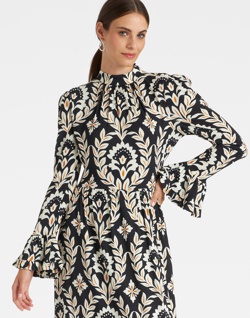 La DoubleJ Visconti Dress La DoubleJ Visconti Dress Ghirlanda Black DRE0041VIS001GHI01BL01