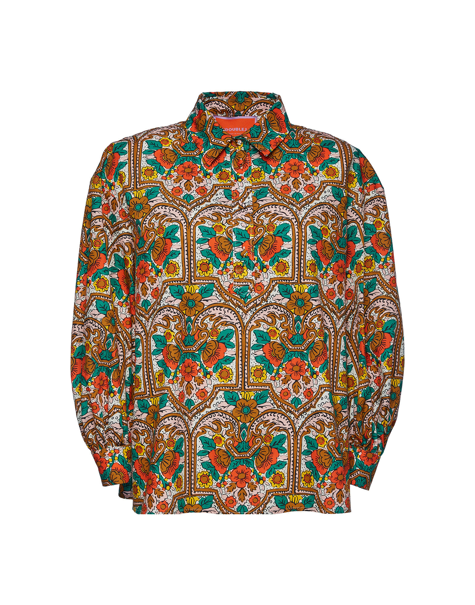 La DoubleJ Poet Shirt Corte White SHI0055COT039CRT02OR04