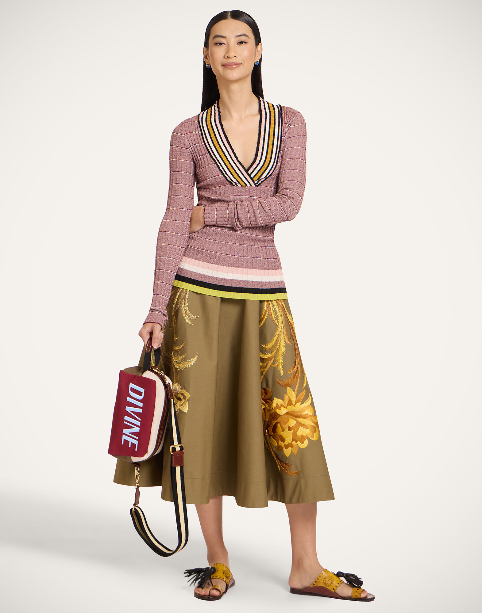 La DoubleJ Releve Top Solid Pink PUL0347KNI196VA463PI01