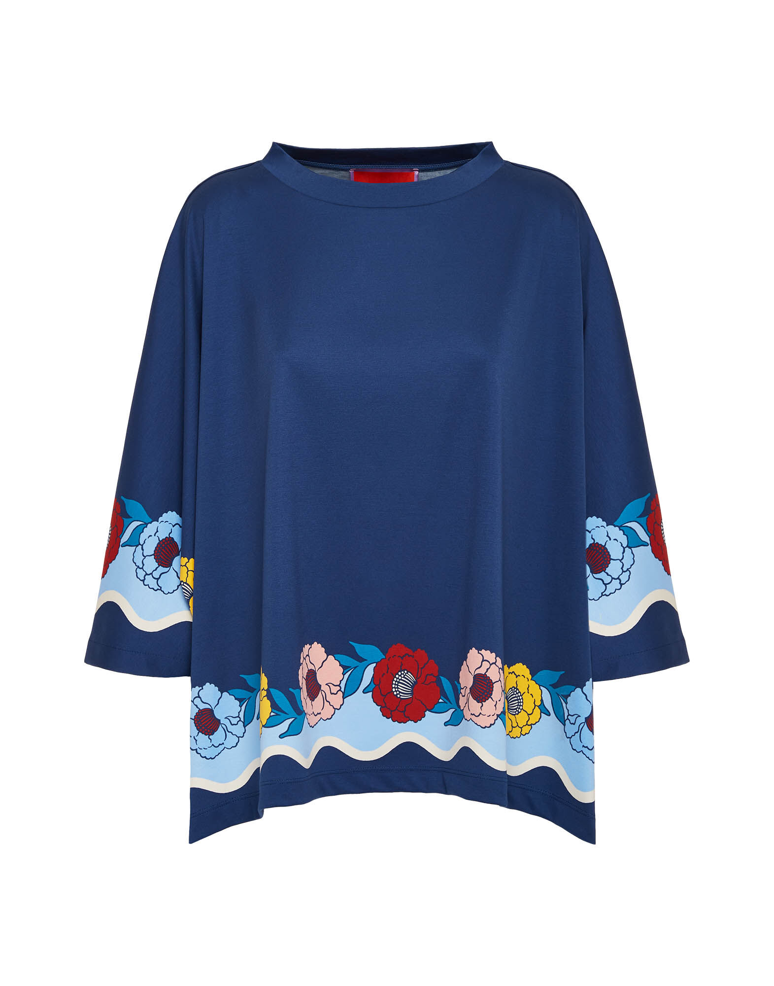 La DoubleJ Meditation Poncho Whitsun Plac&eacute;e Blue TOP0139JER025FSK03BU03