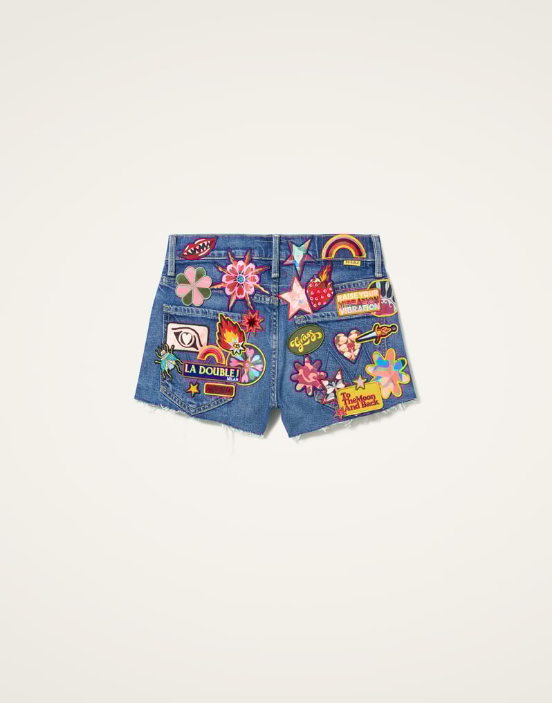 La DoubleJ The Dodger Short Fray Shorts La DoubleJ The Dodger Short Fray Shorts Patch It Up Blue TRO0165DEN011PAT09BU03