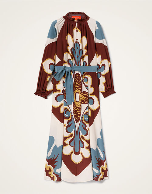 La DoubleJ Midi Cerere Shirt Dress Palazzo Placée Chocolate DRE0925CRE001PAL08BR07