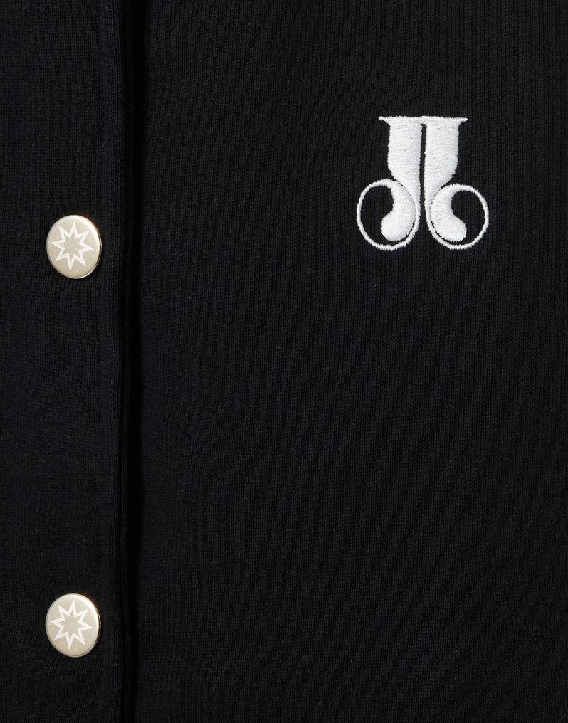 La DoubleJ Embroidered Sisterhood Varsity Bomber La DoubleJ Embroidered Sisterhood Varsity Bomber Solid Black JAC0065JER028SOLIDBL01