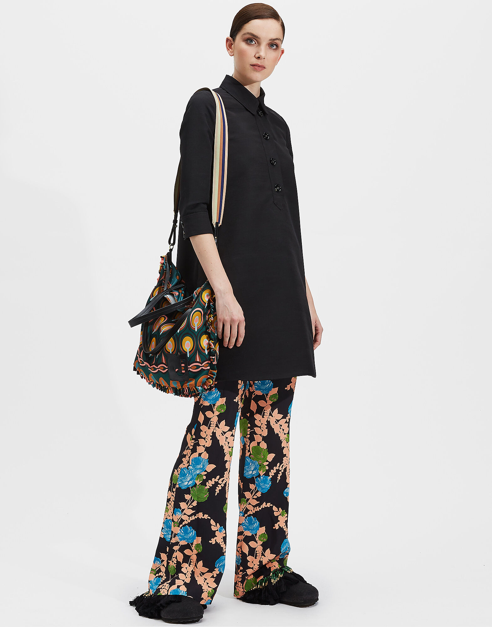 LaDoubleJ Saturday Night Pants Winter Rose Nero TRO0030SAB001WTR0003